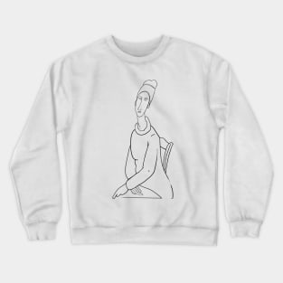 sitting on a chair Crewneck Sweatshirt